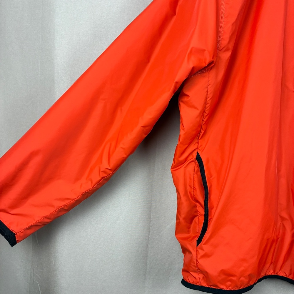 Nautica Mens‎ Windbreaker Pullover L Orange Nylon Quarter Zip Streetwear Y2K - Picture 5 of 11